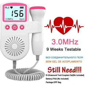 Monitor de Ritmo Cardíaco Fetal Sin Radiación 3.0 MHZ