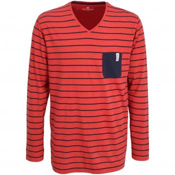 Rotes Tom Tailor Herren-Shirt mit Querstreifen – 56 – 1-Pakete