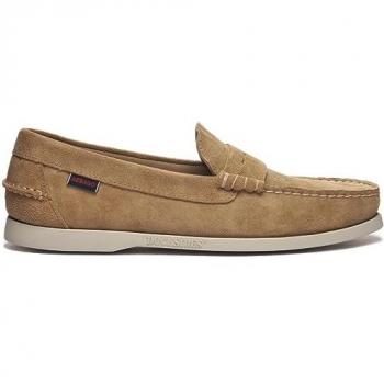 Mocasín de hombre Sebago Dan Boat en suede beige