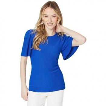 Cobalt Womens Flutter Sleeve Angel Top