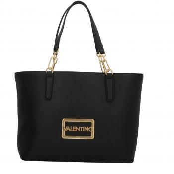 Women's Valentino By Mario Valentino VBS-1247 Black Faux Leather Tote Bag