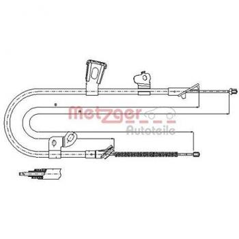 Toyota Yaris 1.5L Parking Brake Cable 17.1078