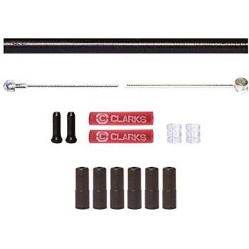 Clarks Universal S/S Front & Rear Brake Cable Kit with P2 Black Outer Casing