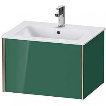 Duravit XViu Waschtisch-Unterschrank, 61 x 40 cm, wandhängend, 1 Auszug, weiß hochglanz, schwarz matt