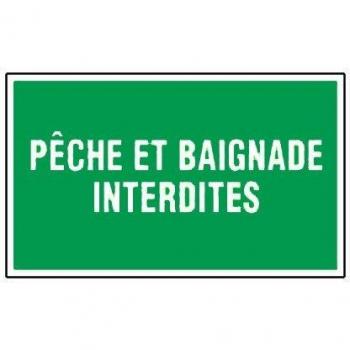 Panneau de Pêche et Baignade Interdit