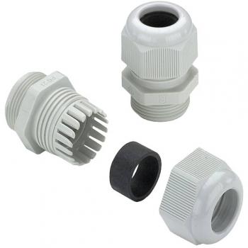 Pressacavo filettato divisibile M20 Weidmüller 2811470000, con guarnizione, antistrappo, Poliammide 6, Grigio luminescente