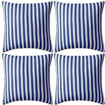 Backyard Rest Cushion Set – 4 Pack – Dark Navy – 45cm x 45cm – Striped Finish