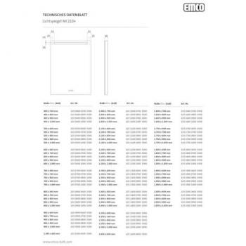 Miroir sur rail LED Emco 700 x 800 mm