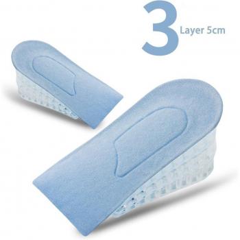 Semelles invisibles en silicone avec structure en nid d'abeille, rehausseurs de hauteur 2/3 cm et 5 cm