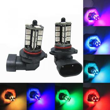 2X H11 H8 H9 5050 LED 27SMD RGB Phare de voiture réglable couleur