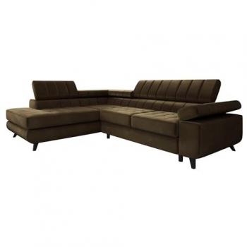 Sofá rinconero Comfivo 207 con descanso y caja de ropa, 264x203x73cm