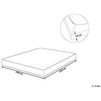 Beliani Drap-Housse Bleu Marine 200x200 cm – Coton à bord élastique