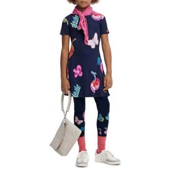 Vestito Skater Frutta Desigual Blu 3/4 Bambini