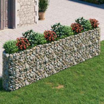VidaXL Gabion Raised Bed Galvanized Iron 157.5x19.7x39.4