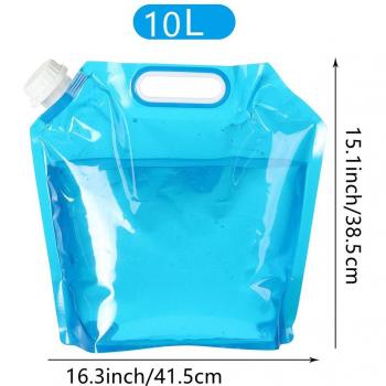 Bolsa de Agua 10L Compacta, No BPA, Ideal para Excursiones