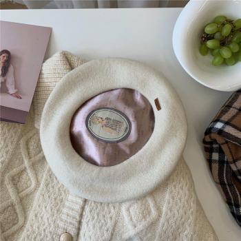 Luna & Dolphin – Bonnet de peintre automnal en laine