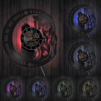 Reloj Moderno Yorkie Moon con Luz LED, Ideal para Tiendas de Animales