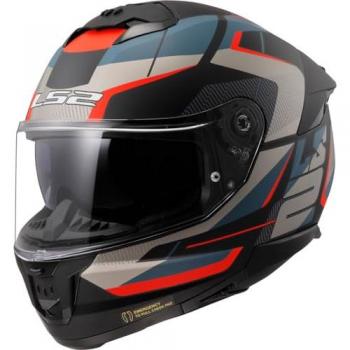 CASCO INTEGRAL LS2 FF808 STREAM II ROAD NEGRO MATE-AZUL 2XL