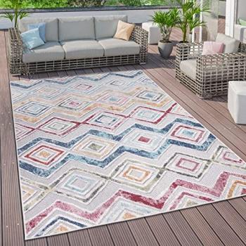 Alfombra de Exterior Nordic Geométrico 80x150 cm