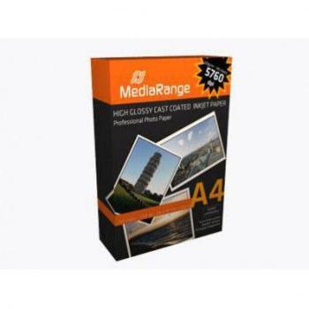 MediaRange A4 White Photo Paper, MRINK103, Gloss Finish