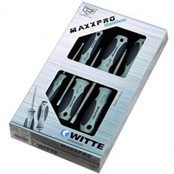Witte MaxxPro Plus 5‑Piece Phillips & Flat Head Driver Set, Stainless Steel – 670001