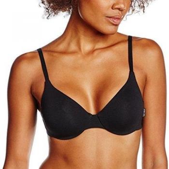 Lovable Bra con Aros en Algodón Essential Cotton, Parte de Arriba de Bikini Para Mujer, Negro
