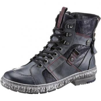 Winterboot Damen Krisbut Gr. 36 – Blauer, gebrauchter, sportlich geprägter Lederschuh
