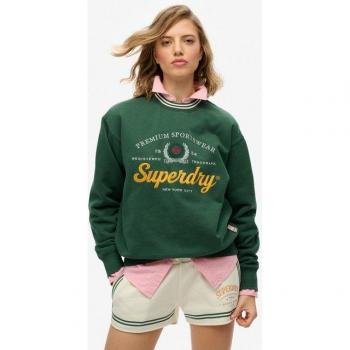 Sweatshirt Loose Country Club Femme Vert