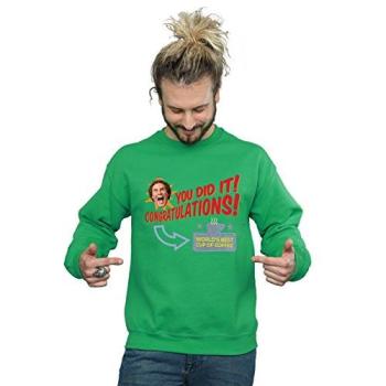 Men’s 2XL Green World’s Best Coffee Sweatshirt by Elf
