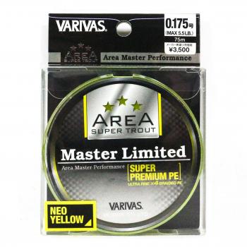 Varivas PE Linea Trout Area Master Limited 75m Giallo PE 0,175 4964 g