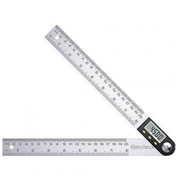 Digital 8” (200 mm) Angle Protractor and Spirit Level Ruler – Neoteck Stainless Steel, LCD, Data Hold & Reset