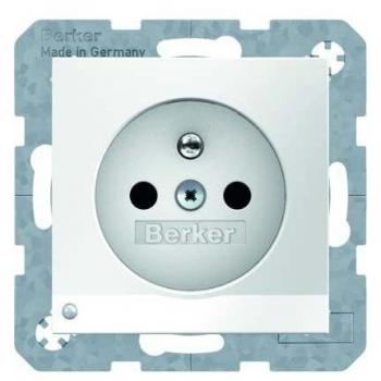White Glossy Earthing Pin Socket