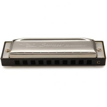 Jazz‑Folk Swan 10‑Hole Silver Harmonica