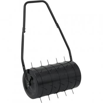 Rullo Giardino VidaXL Aeratore a Morsetti Nero 42 Litri Ferro & Acciaio