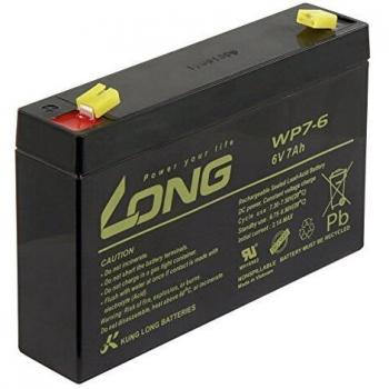 Bleiakku KUNG LONG „WP7-6“ 6 V/7 Ah – 151 × 34 × 94 mm, 1,3 kg