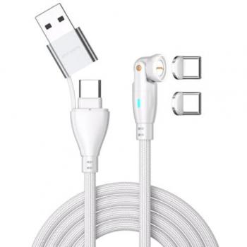 4smarts USB-C/A Magnetkabel 100W mit 540° Drehung