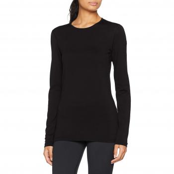 Icebreaker Women's 200 Oasis Scoop Long Sleeve Black T-Shirt L