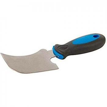 Silverline 100mm Black Quarter Moon Knife