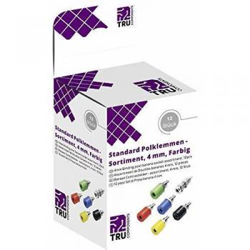 TRU COMPONENTS Laborsteckverbinder-Sortiment Buchse, Einbau vertikal Schwarz