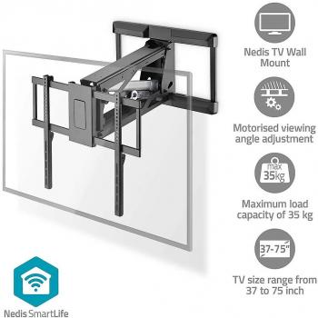 Supporto da Parete Motorizzato Nedis per TV 37‑75” – 35 kg Max