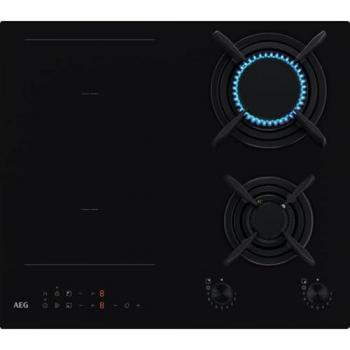 ELEC AEG CN071436DH Piano Cottura a Induzione Misto Gas ed Elettrico Da incasso 60 cm Nero Combi 4 Fornello(i)