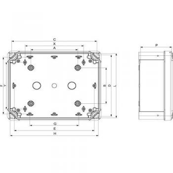 Boîtier industriel Schneider Electric 241x192x128mm ABS