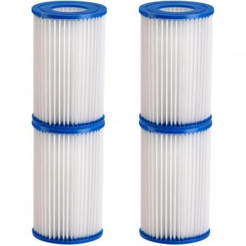 Set van 4 zwembadfilters Blauw 138x105mm