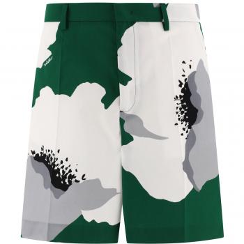 Valentino Garavani Casual Shorts | Multicolor | Size L | Flower Portrait Print