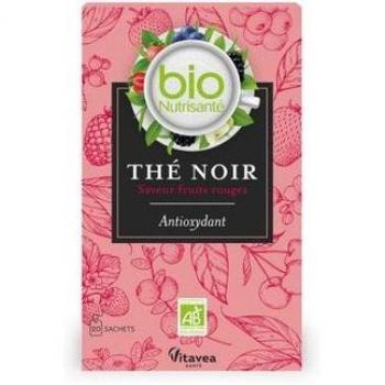 Thé noir aux fruits rouges bio sans oxydants et de Nutrisanté avec 20 sachets