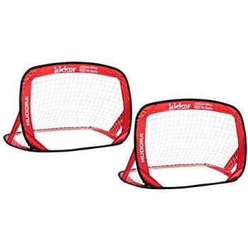 HUDORA Pop Up Fußballtor 2er Set Garten faltbar tragbar Kicker Design Kinder Tor