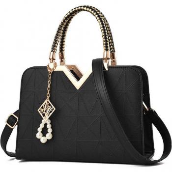 Unusual Beaded Zipper Handbag