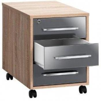 Maja Möbel Rollcontainer 1716, Hochglanz-Fronten in Weiß