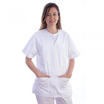 Casacca Bianca Unisex in Cotone e Poliestere XL
