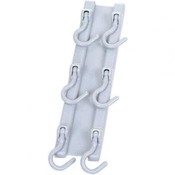 Under-Shelf Storage Rack with 6 Hooks for Kitchen Use